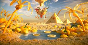 Fotógrafo registra paisagens feitas de comida