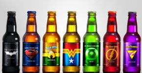 Heróis da Liga da Justiça viram rótulos de cerveja