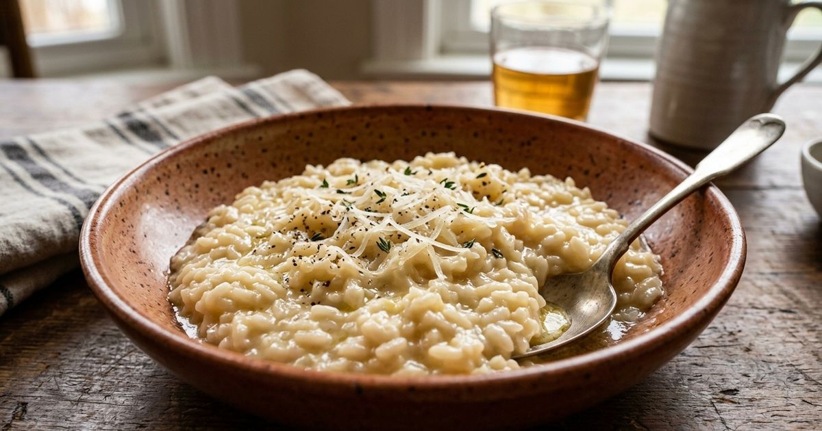 Os chefs italianos concordam: o risoto mais cremoso não é feito com mais caldo, mas sim com o controle correto do fogo baixo