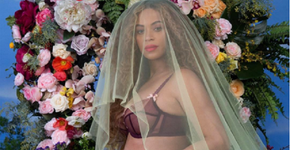 Transformaram o anúncio da Beyoncé grávida em uma arte labial