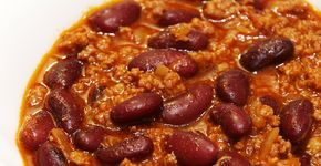 Chili vegetariano? Sim! É uma delícia. E barato!