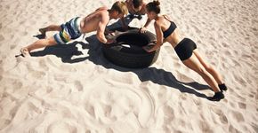 Treinamento funcional nas areias do Recreio