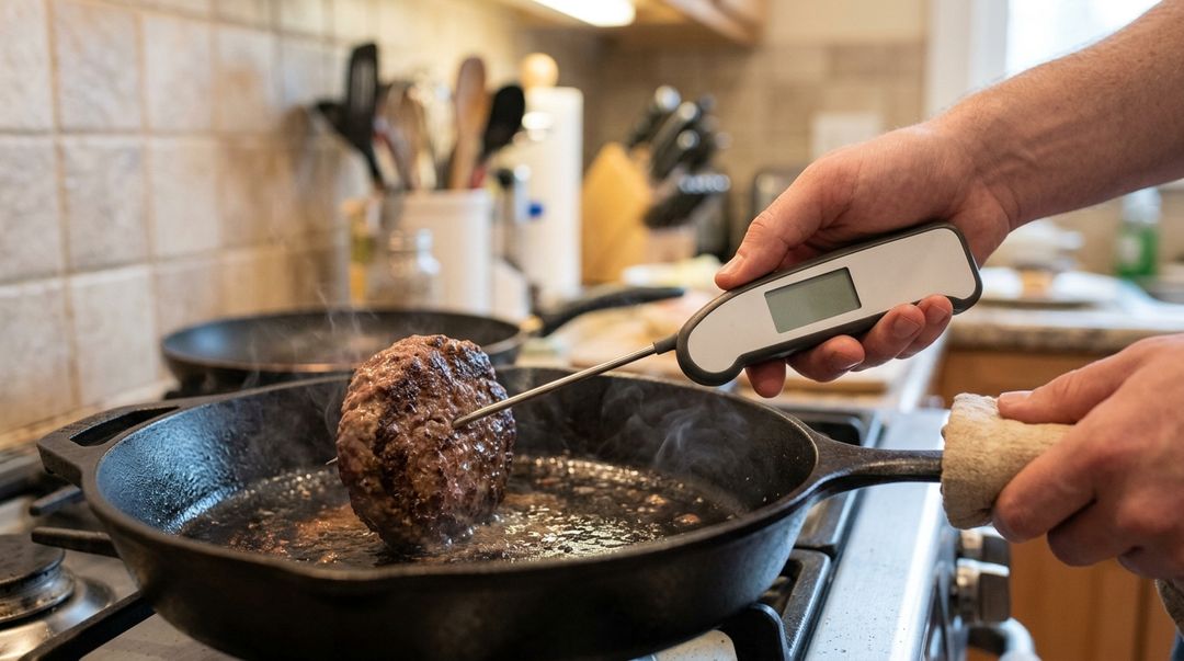 Atingir a temperatura interna correta elimina bactérias nocivas à saúde.