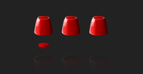 Jogo do dia: em qual copo está a bolinha vermelha?