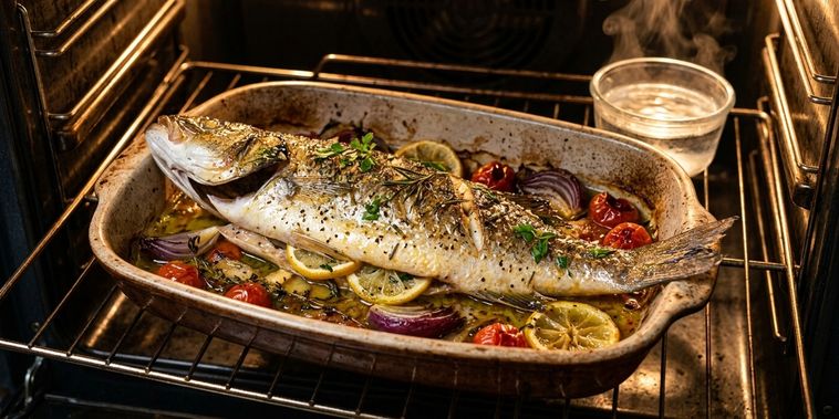 Featured main: Os cozinheiros concordam: para que o peixe assado fique suculento, é tão fácil quanto colocar um recipiente com água no canto