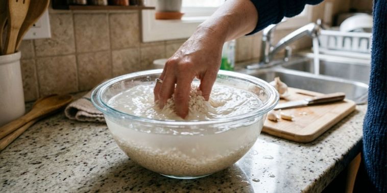 Featured main: Os cozinheiros japoneses concordam: o segredo para fazer um arroz perfeito e soltinho é lavar os grãos com água fria até ela sair completamente limpa