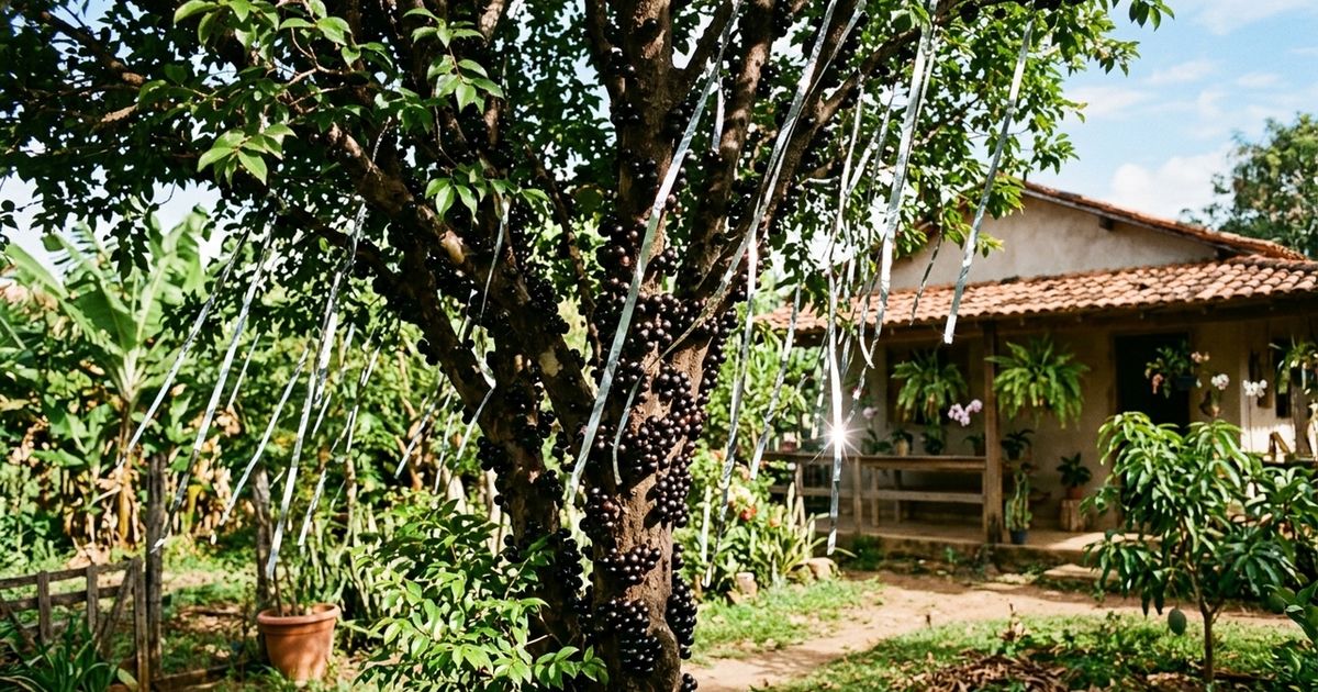 Fitas metálicas penduradas nas árvores frutíferas: por que isso é indicado e para que serve