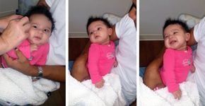 Bebê com deficiência auditiva ouve a voz da mãe pela primeira vez