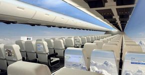 Empresa projeta avião do futuro com ‘janela panorâmica’