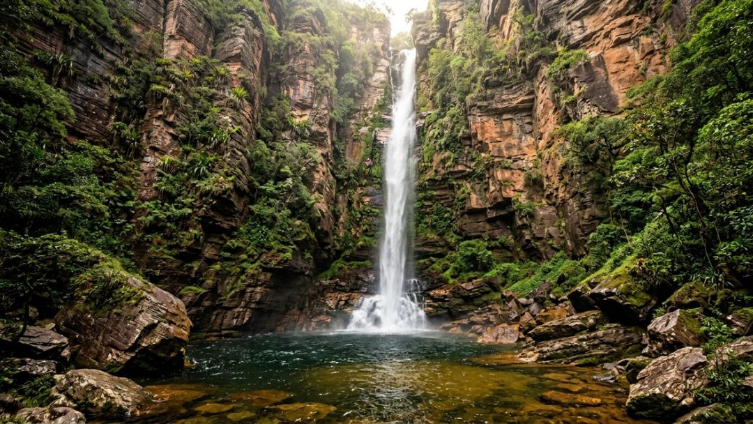Quedas monumentais e trilhas catalogadas tornam a unidade de conservação um dos maiores refúgios de ecoturismo do país.