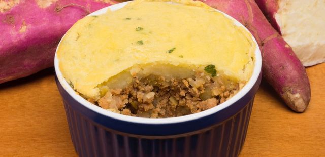 Escondidinho com batata doce super saboroso