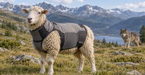 Inventor austríaco cria armadura para ovelhas para protegê-las de ataques de lobos