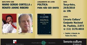 Lançamento do livro “Política: para não ser um idiota” seguido por bate-papo