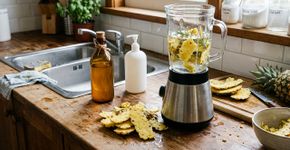 Liquidificar casca de abacaxi e detergente neutro: Uma mistura prática que pode cumprir uma enorme função na cozinha e na limpeza