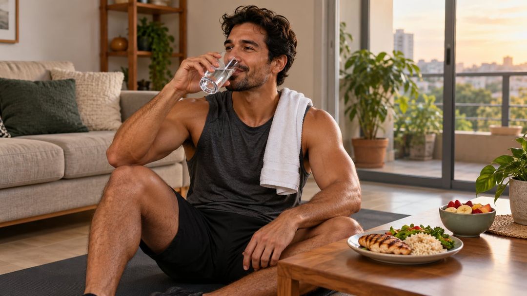 O músculo cresce na recuperação, por isso sono, boa alimentação e dias de descanso fazem parte do treino – Imagem ilustrativa criada por inteligência artificial
