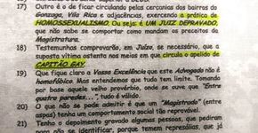 Advogado chama juiz de ‘depravado’ e ‘Capitão Gay’ em processo