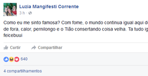 Ícone do Whatsapp, Dona Luzia também é rainha do Facebook