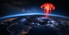 Astronautas fotografam da ISS um fenômeno elétrico vermelho explodindo acima de tempestades a altitudes de até 89 quilômetros (cerca de 55 milhas): um fenômeno que por décadas parecia nada mais do que uma lenda de piloto