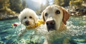 Veja como a natação fortalece a saúde articular dos cães