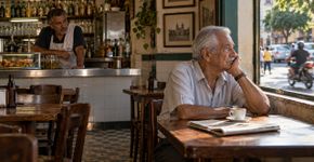 Dono de bar percebe que o mesmo homem compra apenas um café e permanece horas sentado no canto, pensa em pedir que libere a mesa e descobre por que ele começou a frequentar o lugar todos os dias depois das 14h