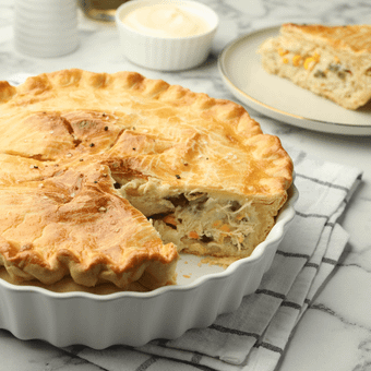 Featured mobile: Essa torta de frango cremosa é fácil de fazer para o lanche da tarde