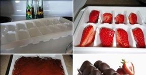 Aprenda a fazer cubinhos de morango com chocolate