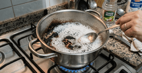 Como tirar o cheiro de queimado da panela de forma fácil e sem danificar o revestimento com um truque simples