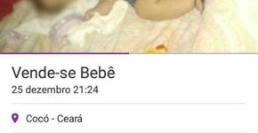 Pai coloca filho de 5 meses à venda em site na noite de Natal
