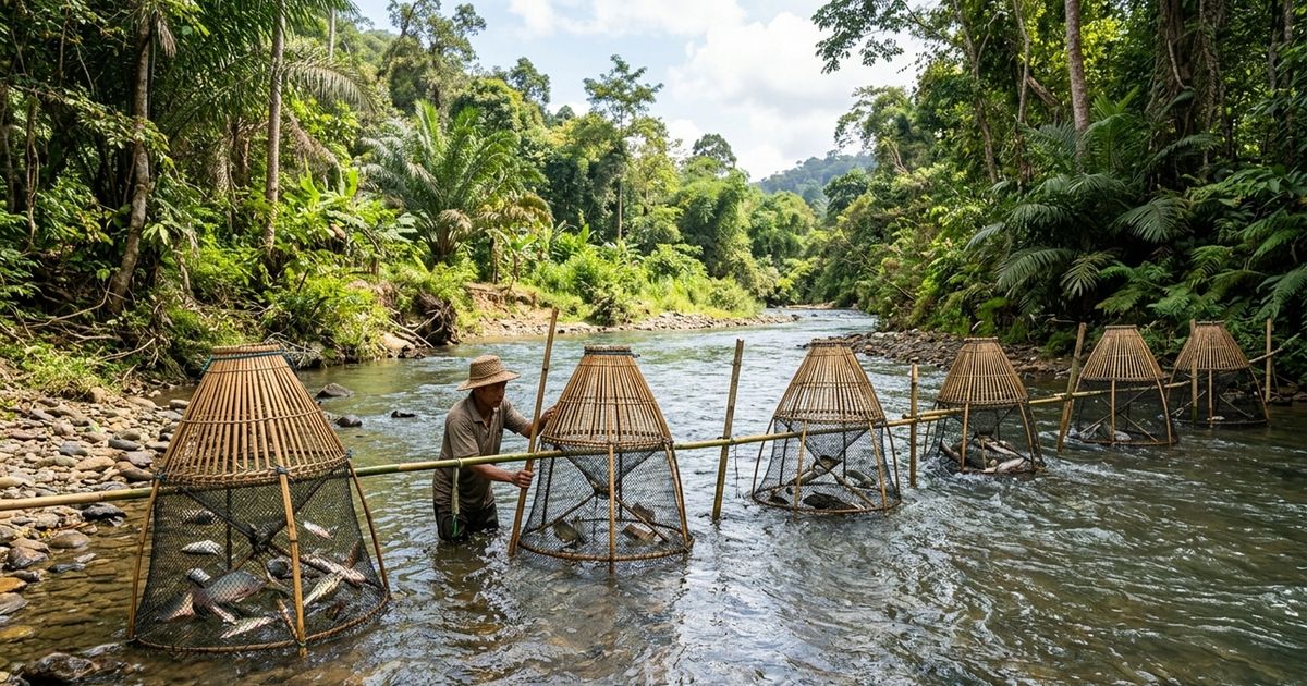 Homem instala 6 armadilhas para capturar peixes em rio de área protegida e recebe multa de R$ 210 mil
