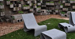 Jardins em blocos de concreto