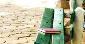 Livros espalhados pela cidade