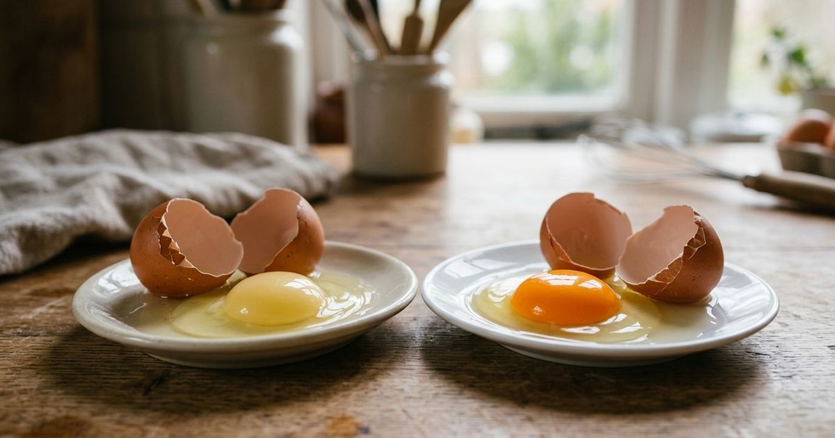 Comprar ovo com gema amarela clara ou gema laranja escura: qual a diferença e qual é a melhor