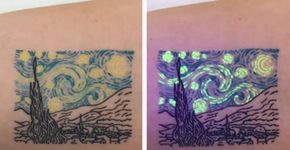 VÍDEO: Tatuagens que brilham na luz negra são tendência mágica