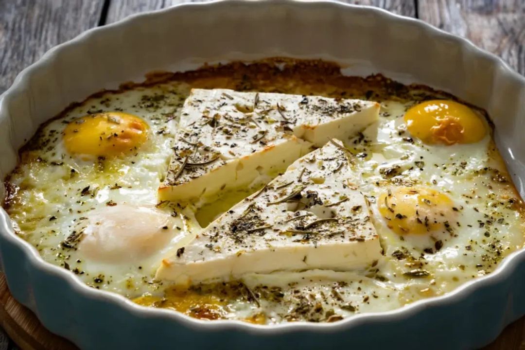 Ovos assados com queijo feta (Imagem: Jacek Chabraszewski | Shutterstock)