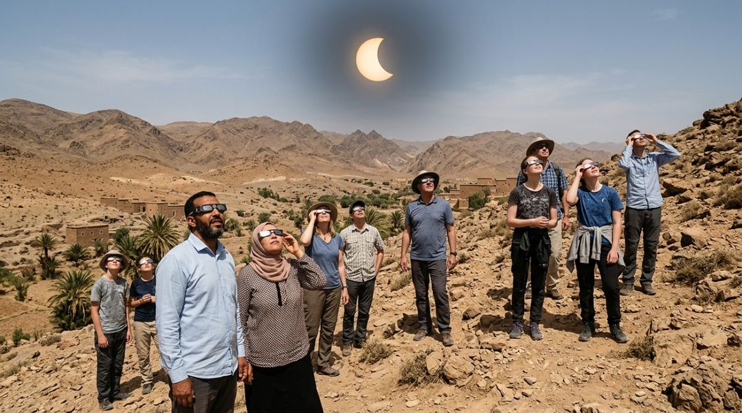 A região próxima ao Egito estará muito perto do ponto de maior duração do eclipse.