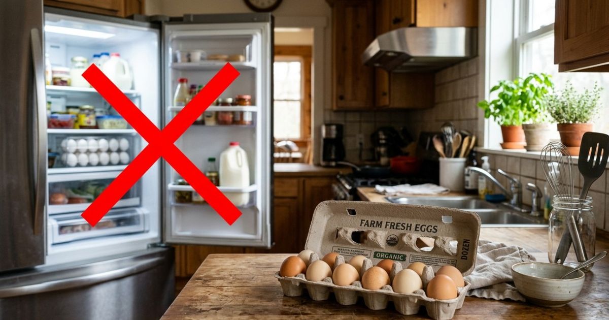 Guardar ovos na porta da geladeira parece prático e deixa tudo à mão, mas nos Estados Unidos a orientação é mantê-los na embalagem original dentro do refrigerador, onde a temperatura varia menos