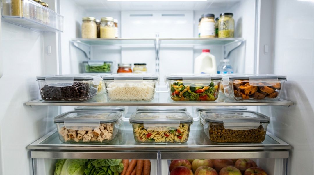 Ao dividir uma grande quantidade de comida em potes menores e rasos, a superfície disponível para perder calor aumenta.