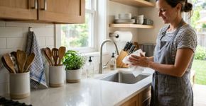 Demorei muito para entender por que o pano de prato não deve ser usado para secar a mão enquanto você cozinha