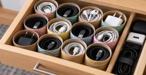 Não descarte rolos de papel higiênico vazios, você tem um tesouro: 3 ideias japonesas de faça você mesmo para reutilizá-los e organizar seus cabos