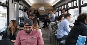 Ônibus em São Francisco funciona como café e escritório