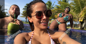 Em clima de Carnaval, Anitta e Todynho curtem dia em Salvador