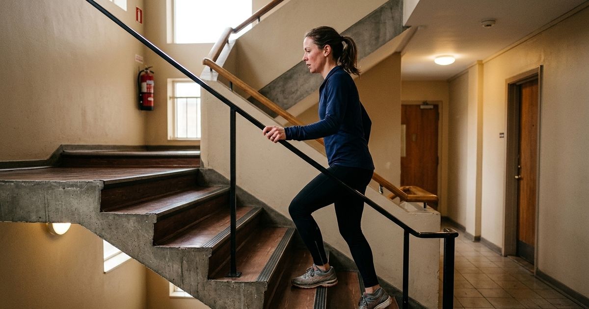Treinadores concordam: “Subir escadas é seis vezes mais eficaz em termos de custo-benefício do que qualquer outro exercício. Uma única sessão de um minuto subindo escadas em um ritmo confortável já proporciona benefícios.”