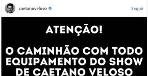 Violão de Caetano Veloso e outros equipamentos são roubados na BA