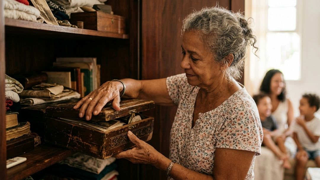 O verdadeiro tesouro era a atenção dedicada por Dalva à família.