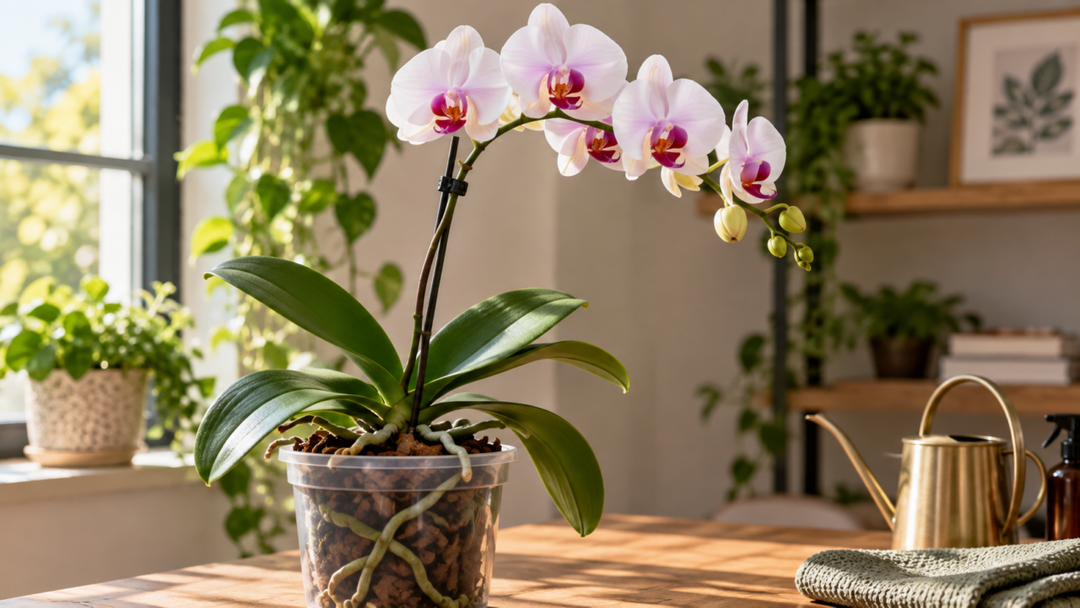 Sua Phalaenopsis perdeu as flores? Saiba quando cortar a haste, como identificar novos brotos e quais cuidados ajudam a estimular outra floração.