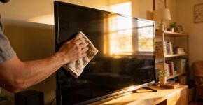 Jeito infalível de limpar a tela da TV sem riscar e sem deixar mancha de gordura