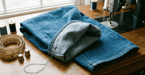 Como fazer uma barra de calça jeans que parece original de fábrica porque mantém a cor e não desfia na lavagem