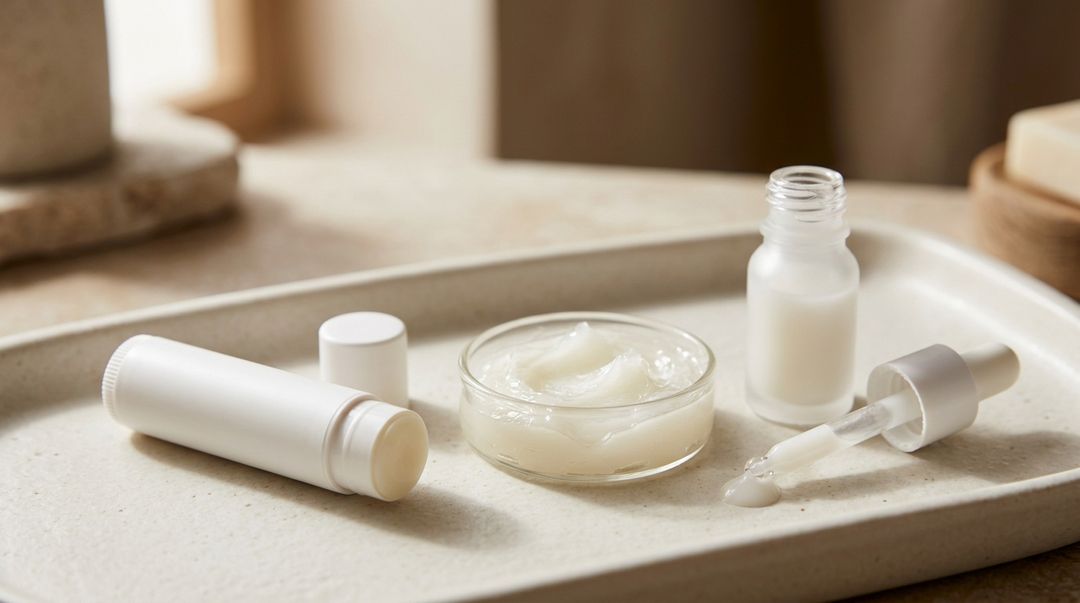 Priorize formulas hidratantes sem fragrancia e com ceramidas ou petrolato.