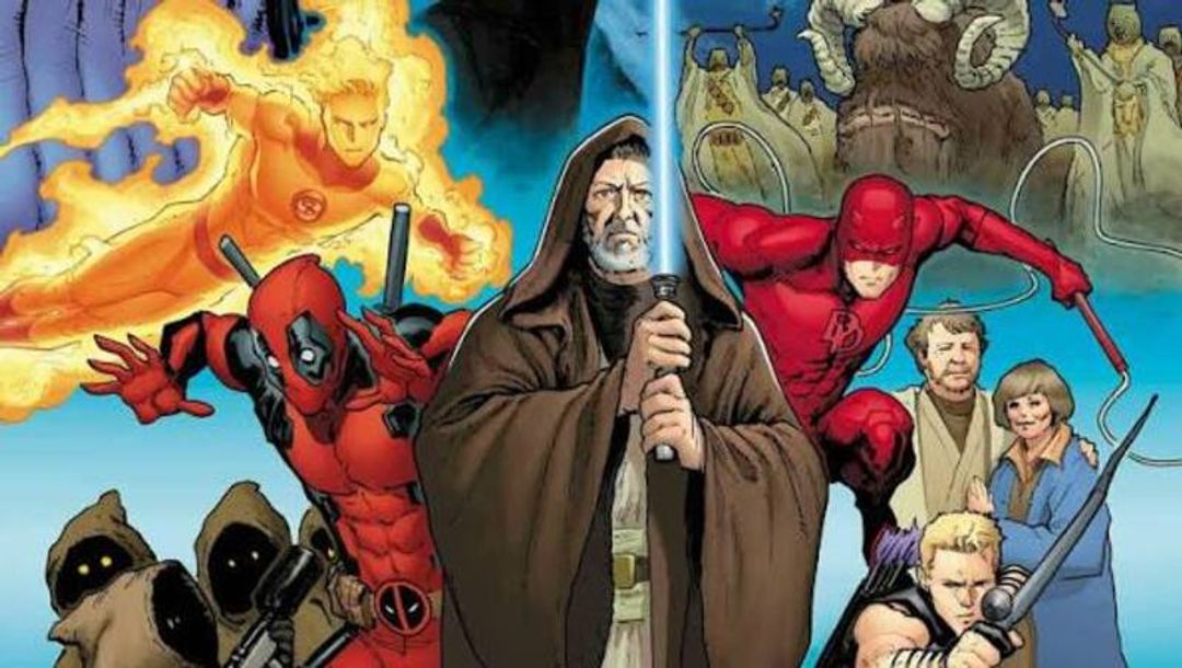 Capa promocional de Star Wars/Marvel: Hope Assembles