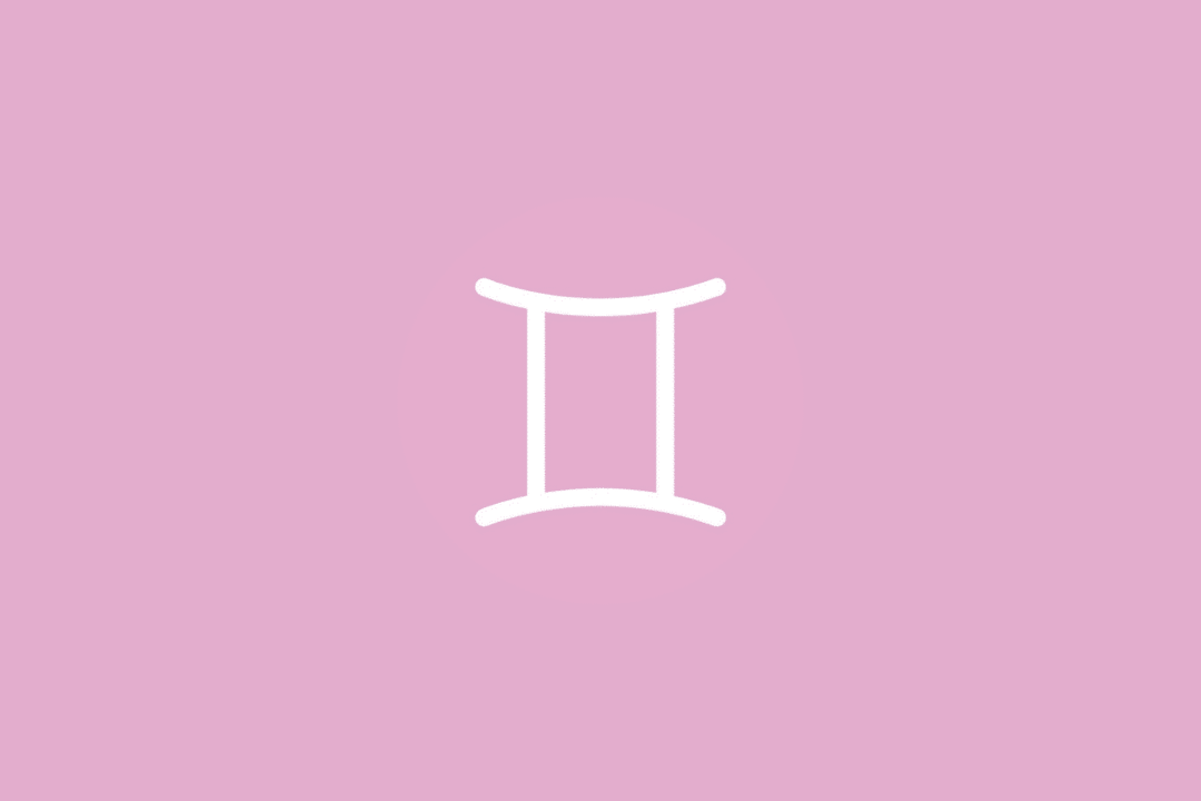 Imagem de fundo rosa-claro em gradiente suave. O símbolo branco no centro lembra o numeral romano "II", com duas barras verticais unidas acima e abaixo por linhas horizontais ligeiramente arqueadas